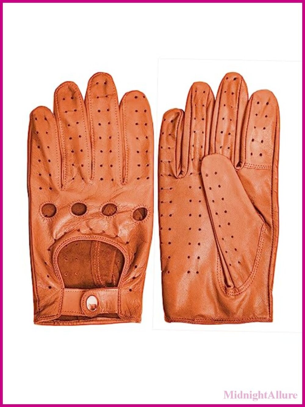 Italian Lambskin Leather Driving Gloves Touchscreen Unlined